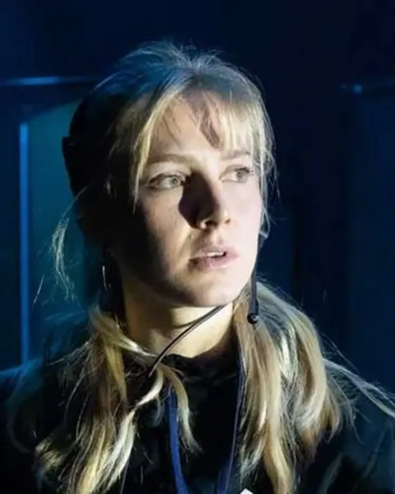 Portrait of Lotte von Hofacker, Production assistant / Driver, with headset